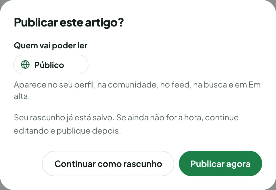 Diálogo Publicar este artigo
